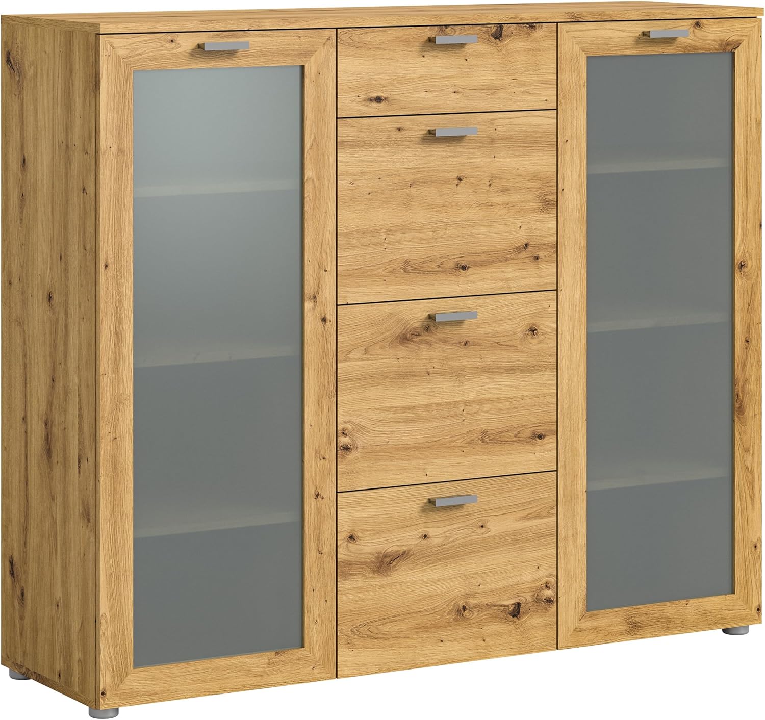 xonox.home Kommode Xeno Kommode Highboard Schrank Artisan Eiche Nb., ca.135x115x37 cm