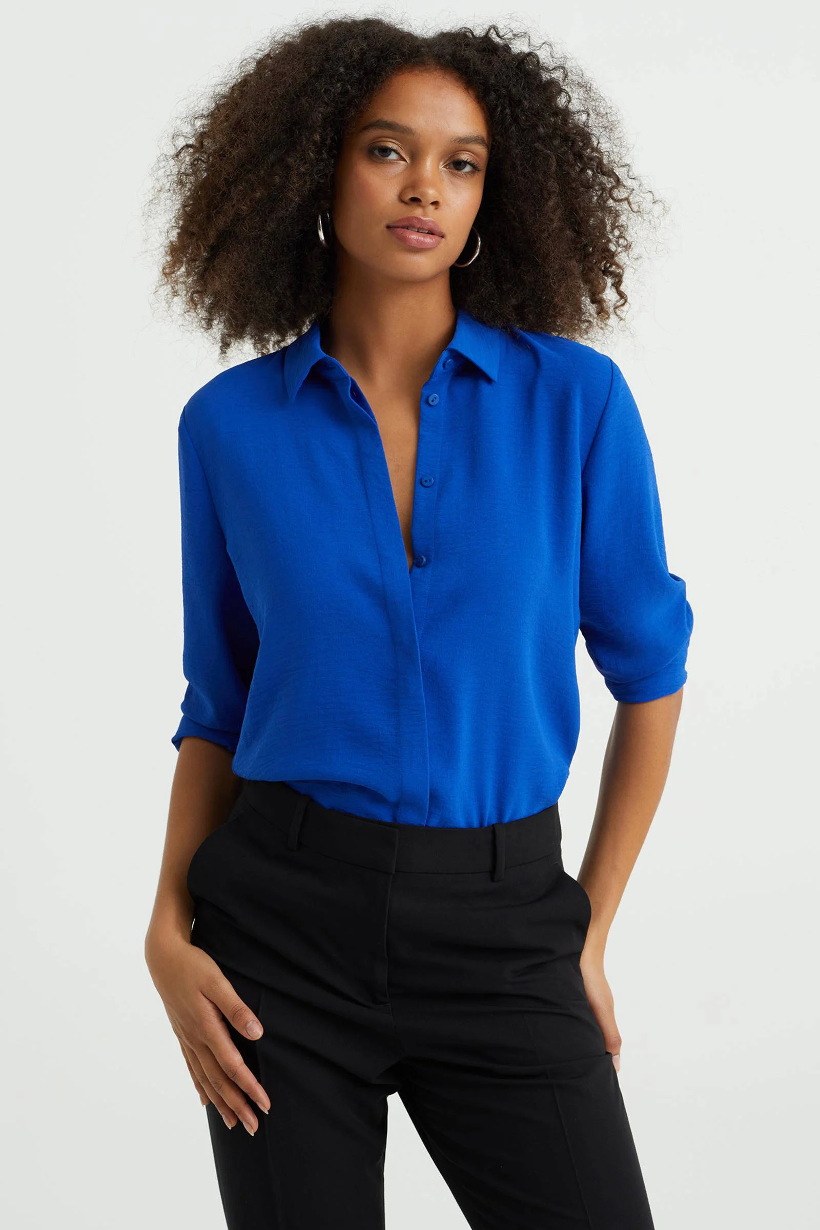 WE Fashion blouse cobalt blauw