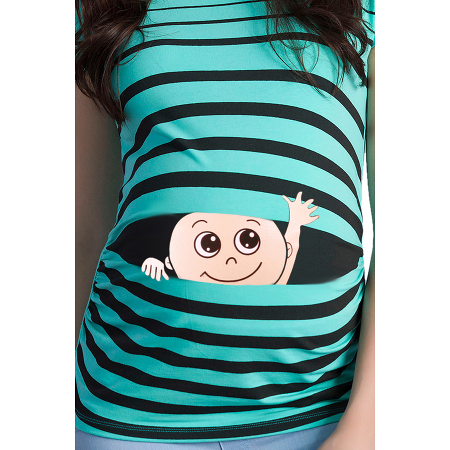 M.M.C. Umstandsshirt Winke Winke mit Motiv Mint
