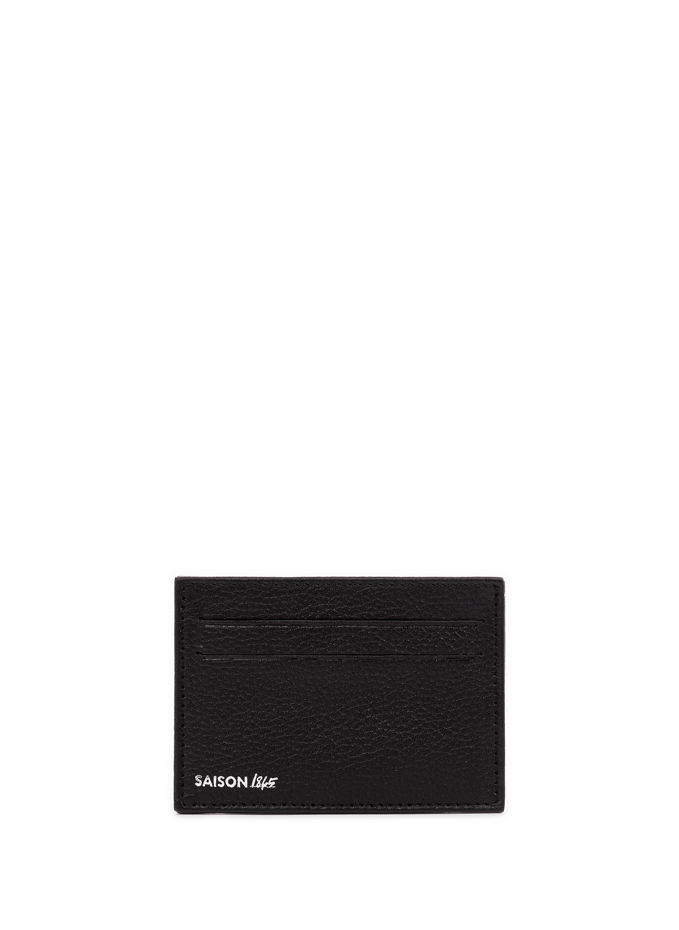 Porte-cartes en cuir grainé | Noir