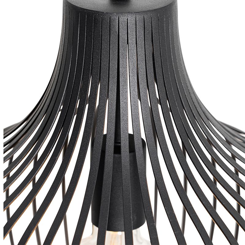 Moderne hanglamp zwart 38 cm - Saffira