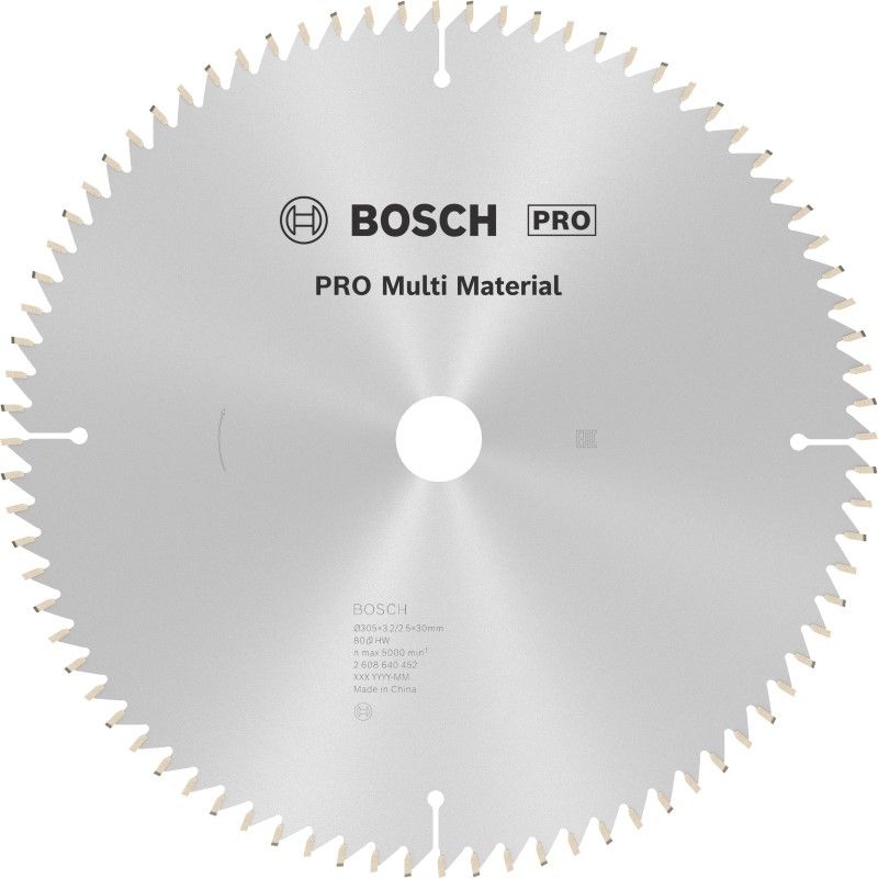 Bosch 2608640452 PRO Multi Material cirkelzaagblad, 305 x 3,2 x 30 mm (1 stuks)