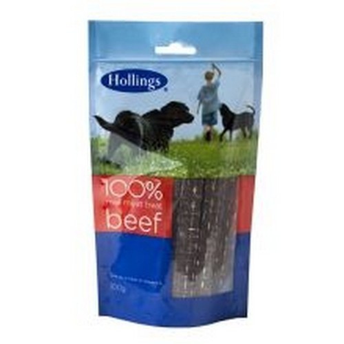 Petisco natural de carne bovina para cães, sabor natural.
