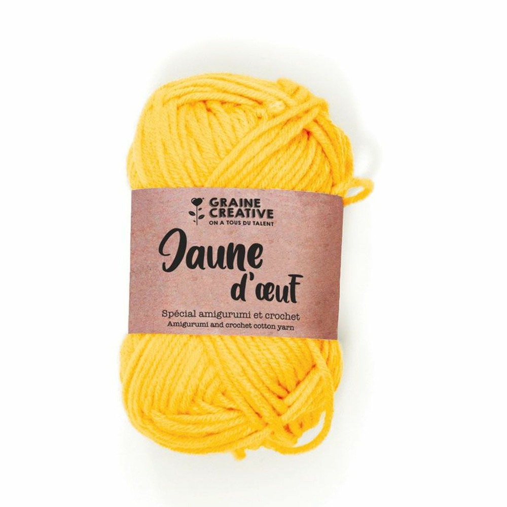 2 fils de coton pour crochet 55 m - jaune