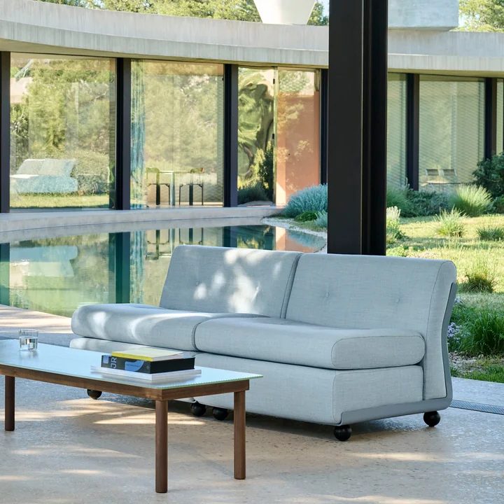 HAY - Amanta 2 Sitzer Sofa, cream beige / hellgrau (HAY Story 102)