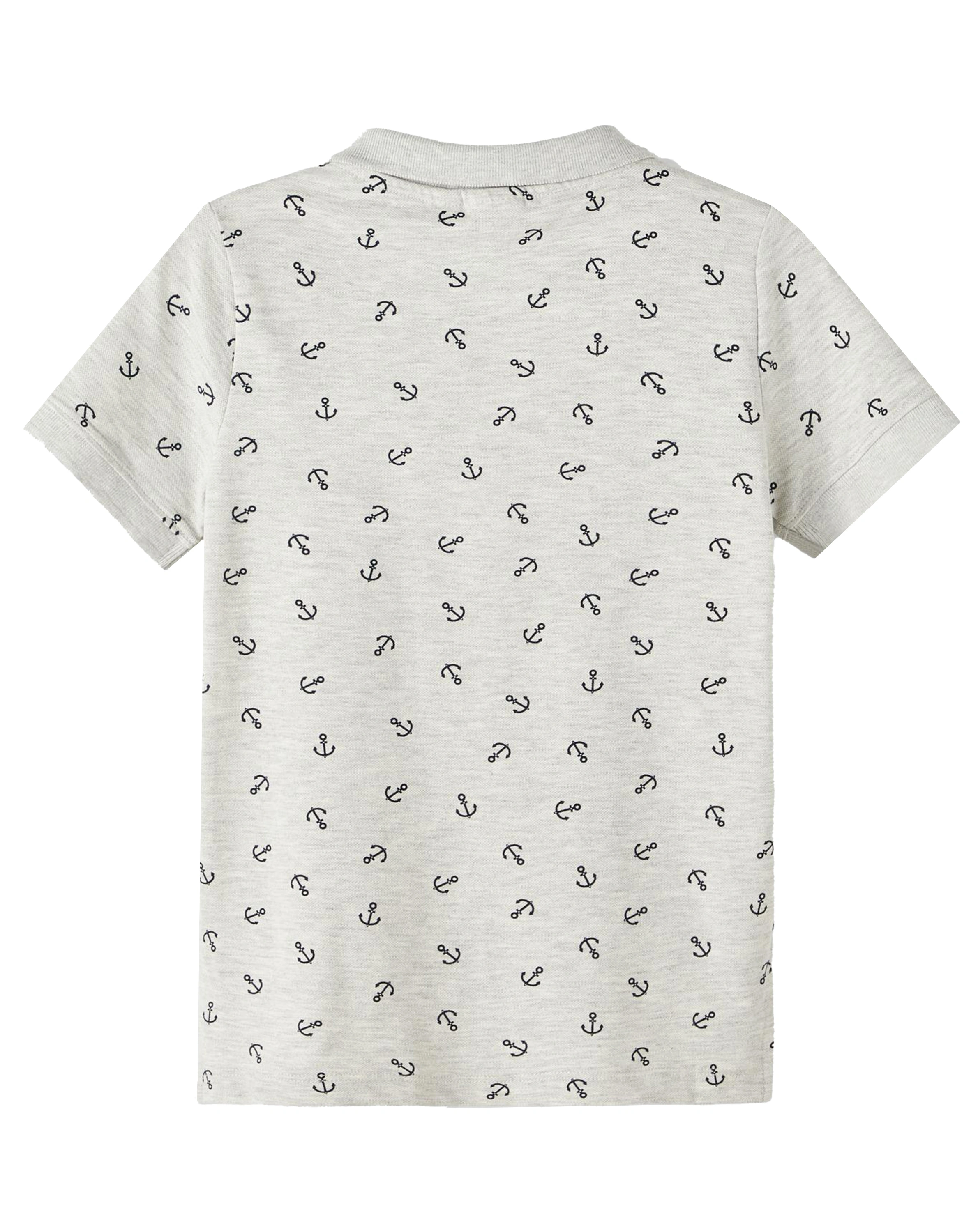 Poloshirt NKMVOLO - ANCHOR in light grey melange