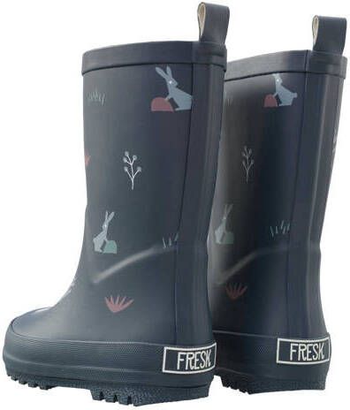 Fresk regenlaarzen kids Blauw Rubber All over print 21