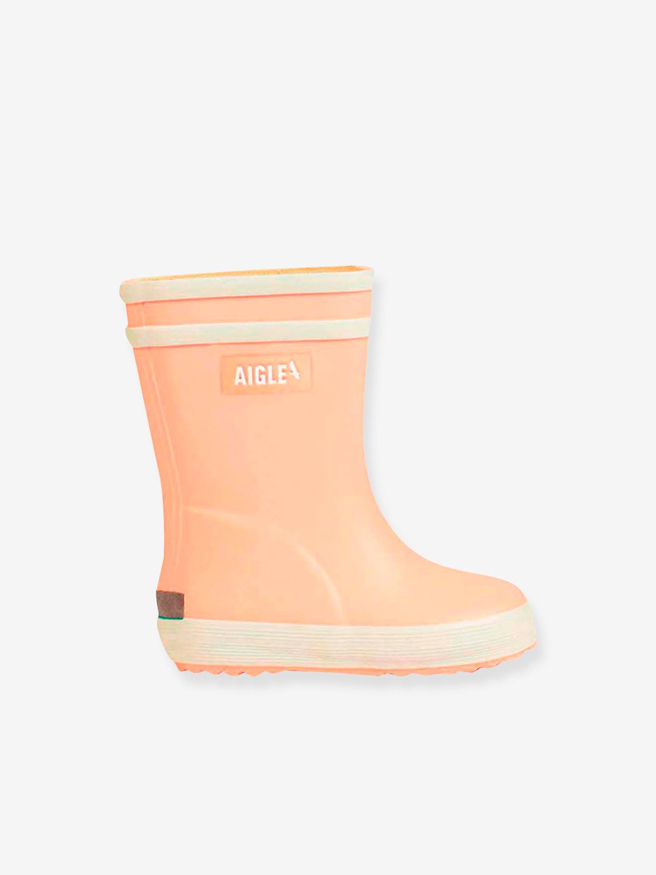 Botas aquáticas Baby Flac AIGLE® vermelhas, tamanho médio, lisas.