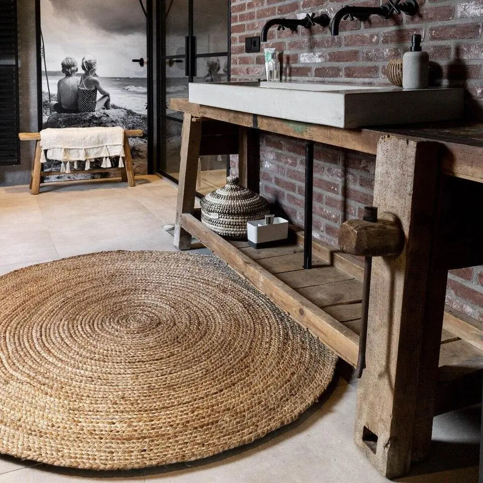 EVA Interior Vloerkleed Jute Rond - Naturel - 240 Ø (L)