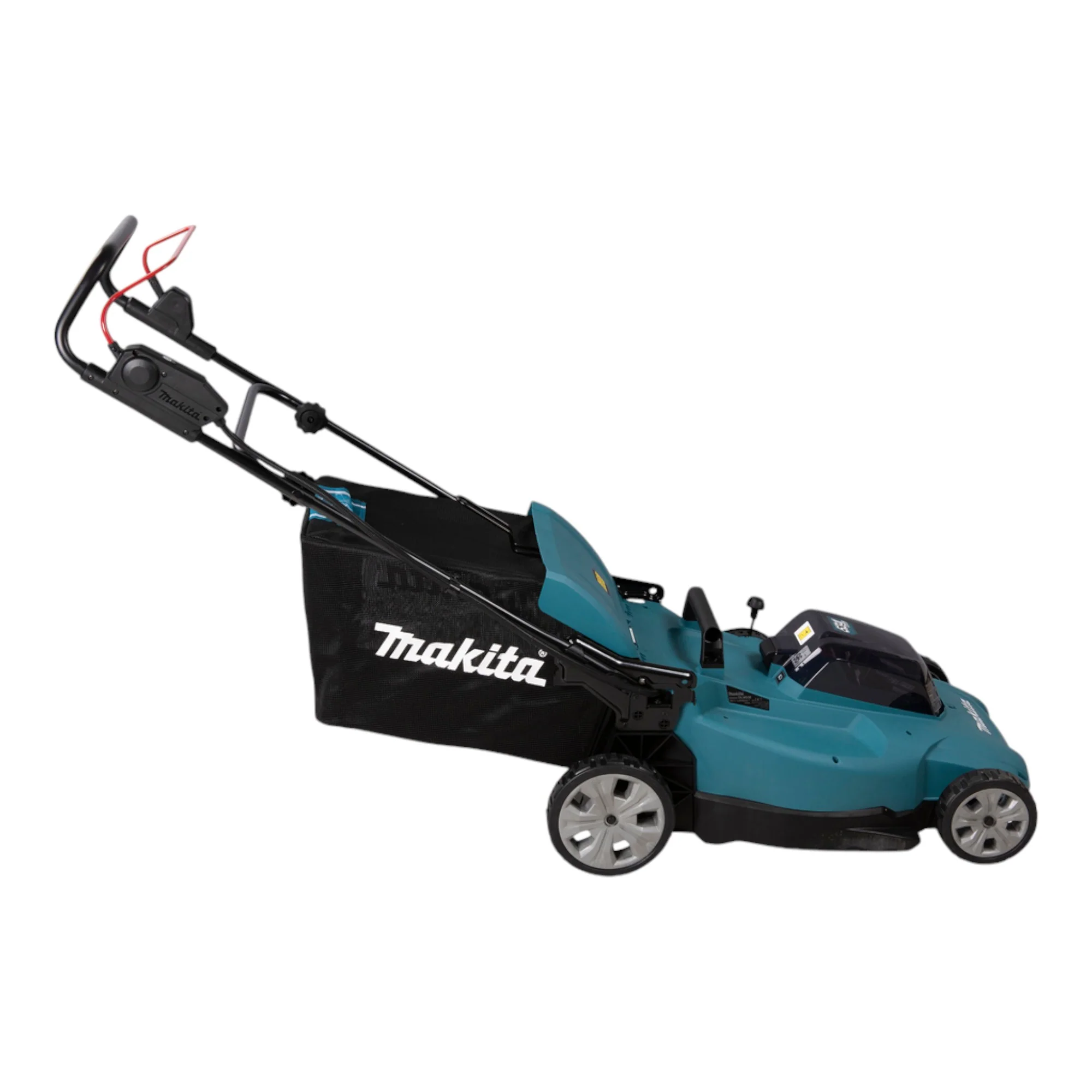 Makita DLM 538 CT4 Tondeuse à gazon sans fil 36 V ( 2x 18 V ) 530 mm + 4x batterie 5,0 Ah + chargeur