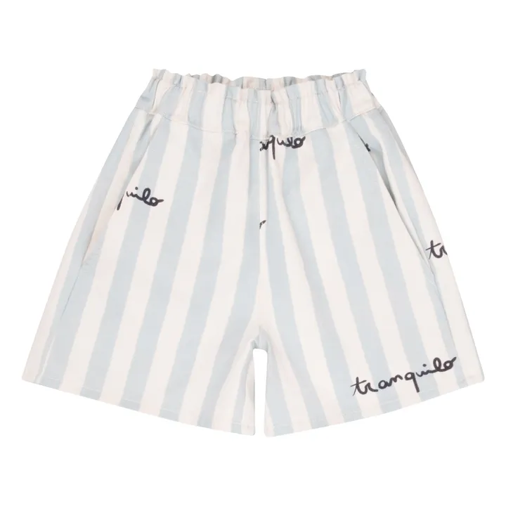 Bonnie & The Gang Short Denim Leo Rayé Coton Bio | Ecru