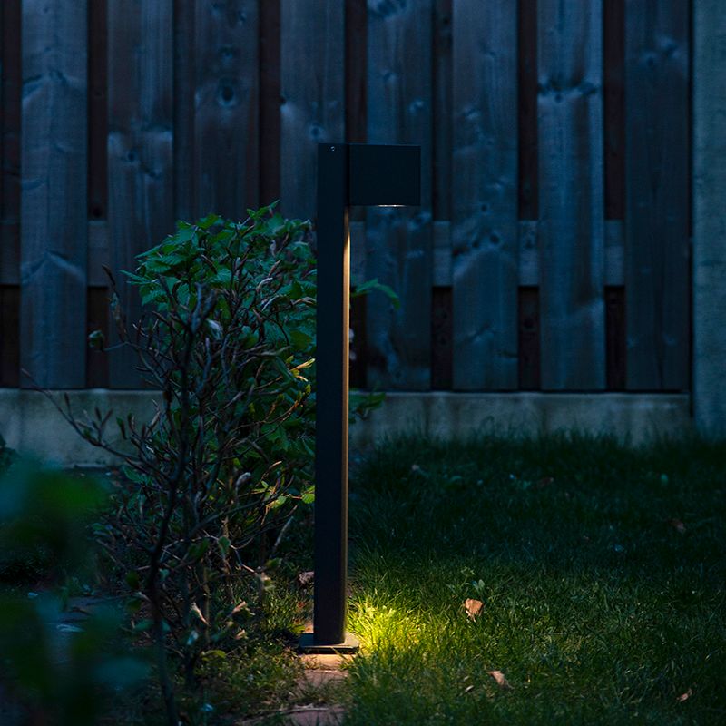 Industriële staande buitenlamp donkergrijs 65 cm IP44 - Baleno