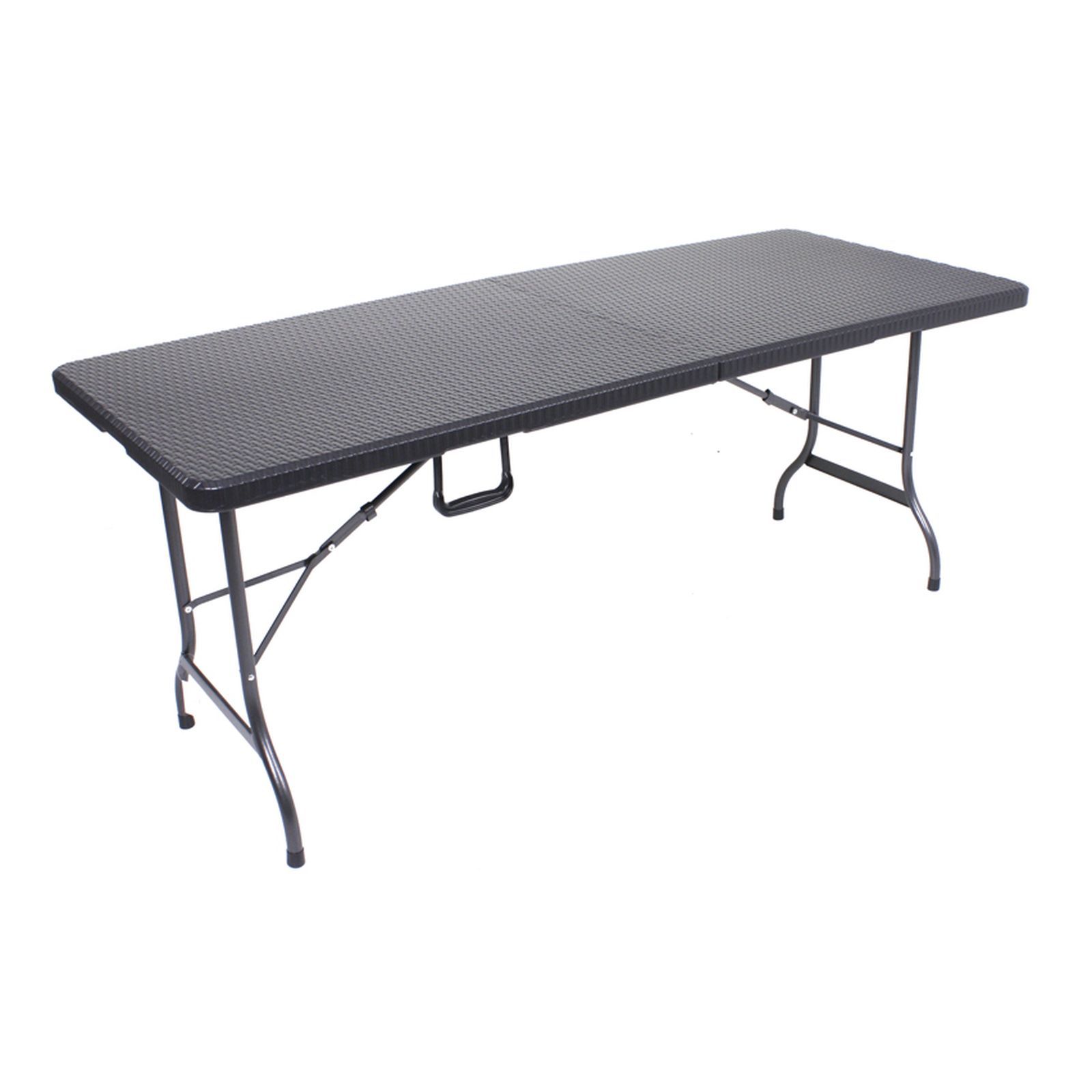 Tisch VENTANA - grau-schwarz - klappbar - 180x75 cm