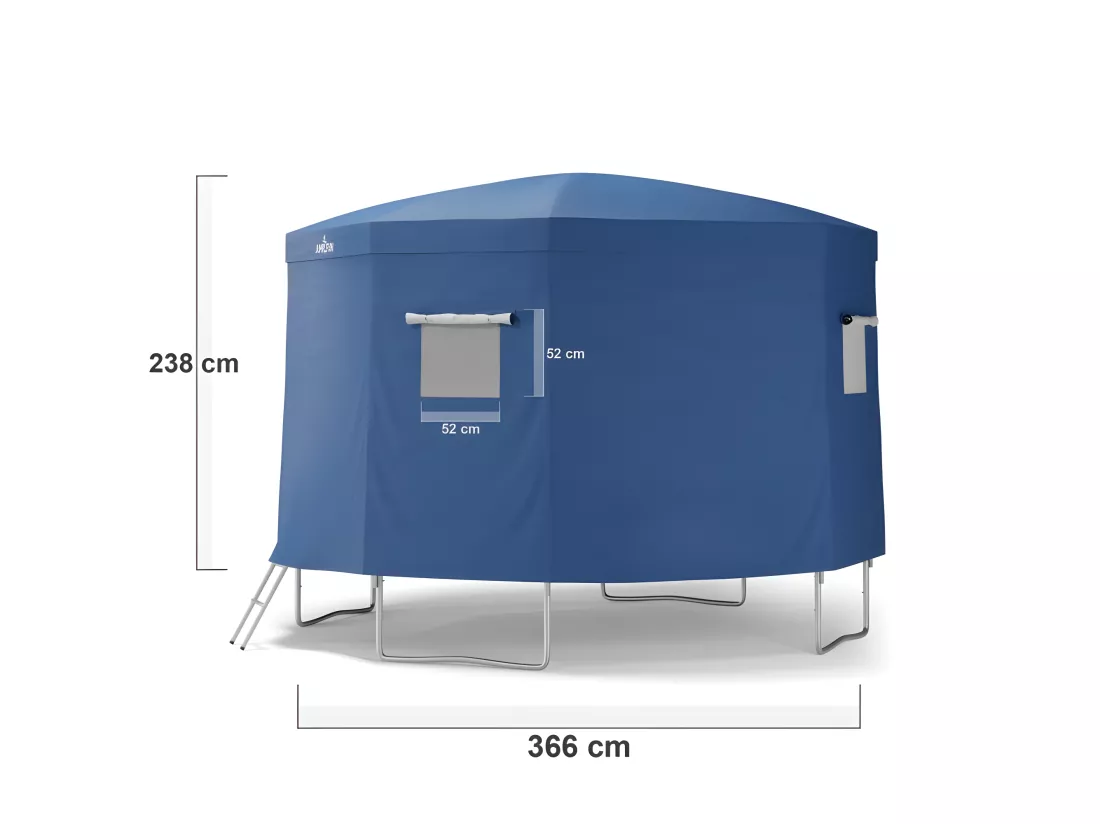 Tente cabane pour trampoline 12FT-366cm - Bleu