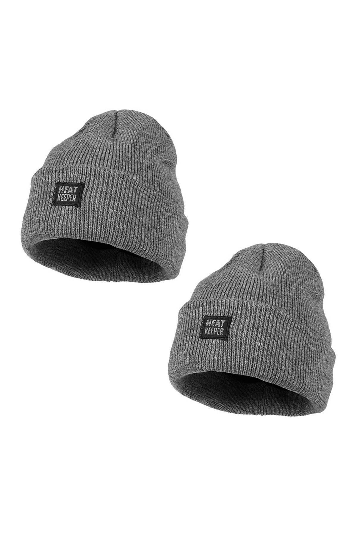 Heatkeeper thermo muts - set van 2 grijs