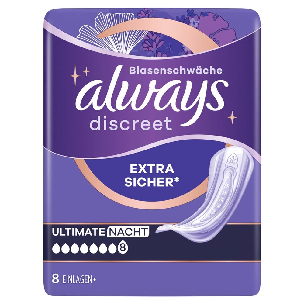 Always Discreet Inkontinenz Ultimate Nacht 8 Stk