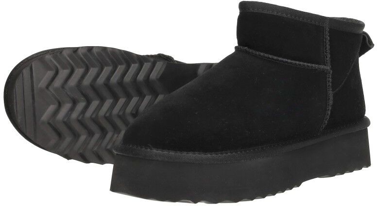 Shoecolate Enkellaarsjes Plat zwart