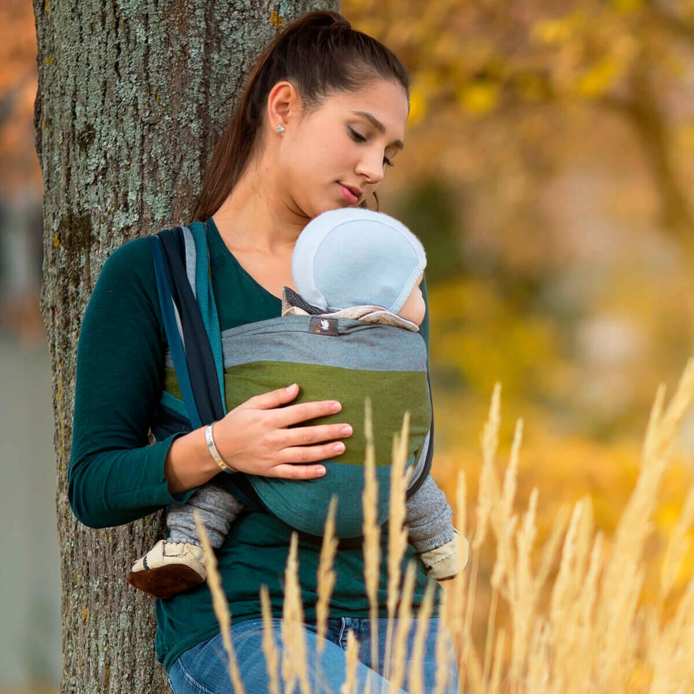 HOPPEDIZ® Babytragetuch Gewebtes Tragetuch Aberdeen