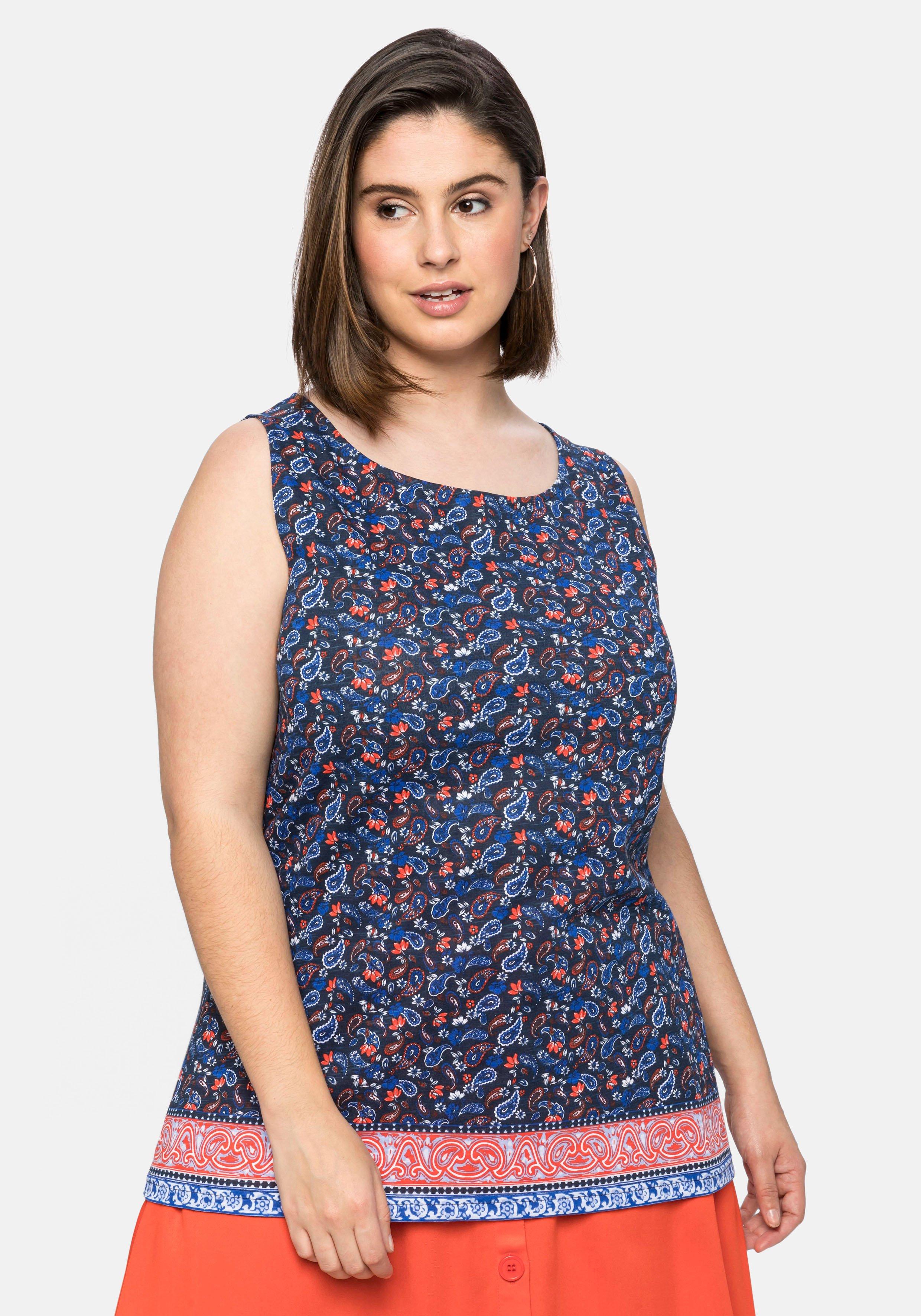 Tanktop mit Paisley-Alloverdruck