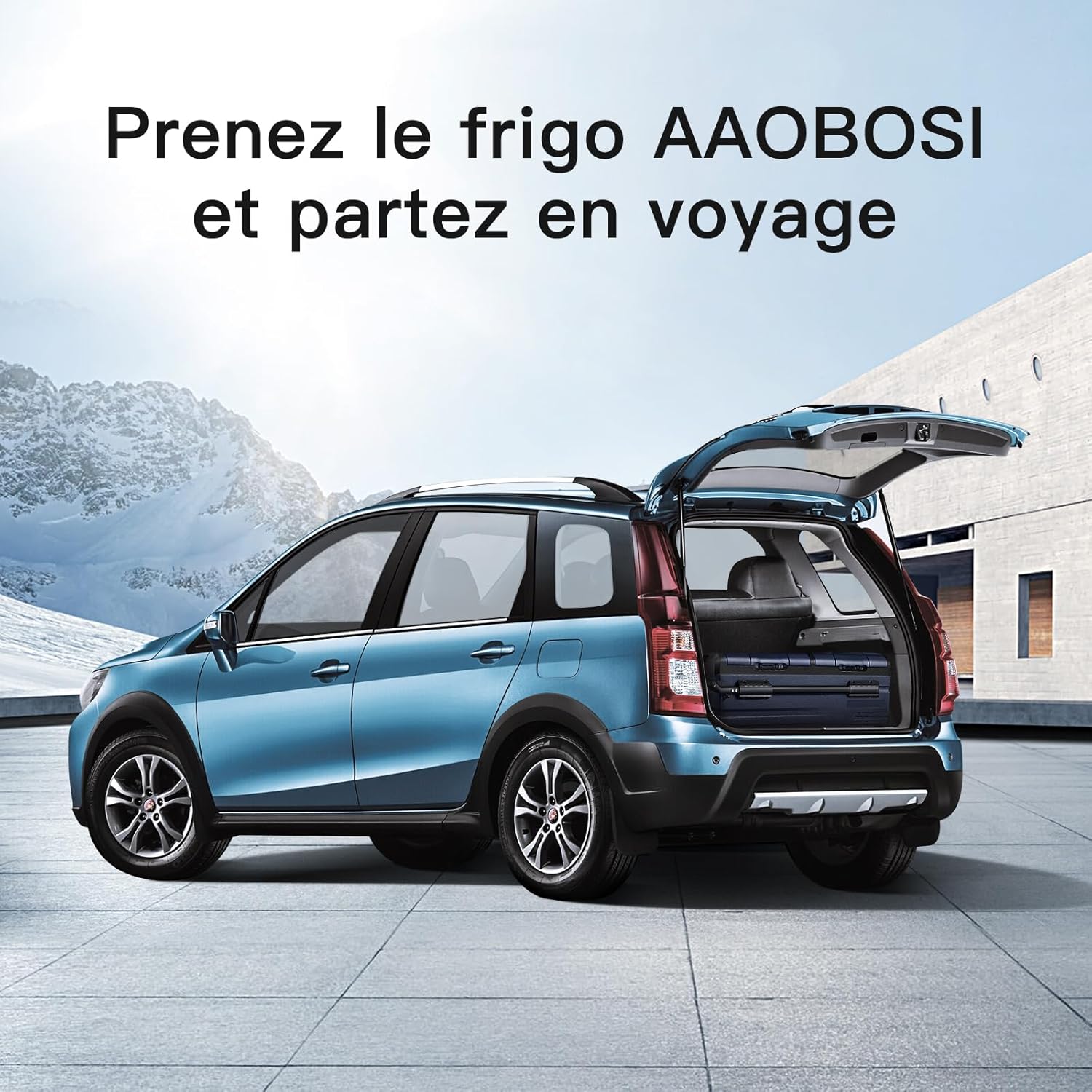 AAOBOSI 115L Glaciere Electrique Double Zone,Glaciere a Compression WiFi APP,12 V/24 V et 100-240 V Frigo Camping, -20 ℃ à 20 ℃, pour Voiture, Camion, Bateau, Camping, Car, Caravanes, Voyageant,Maison