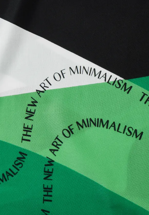 Print Long Schal - fresh spring green