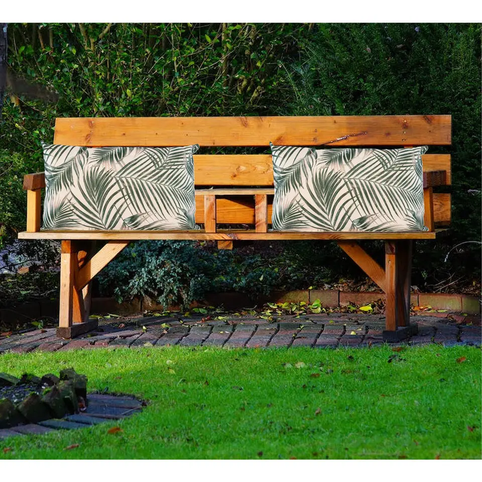Anna's Collection Bank -sier kussens - palm bladeren - 50 x 30 cm