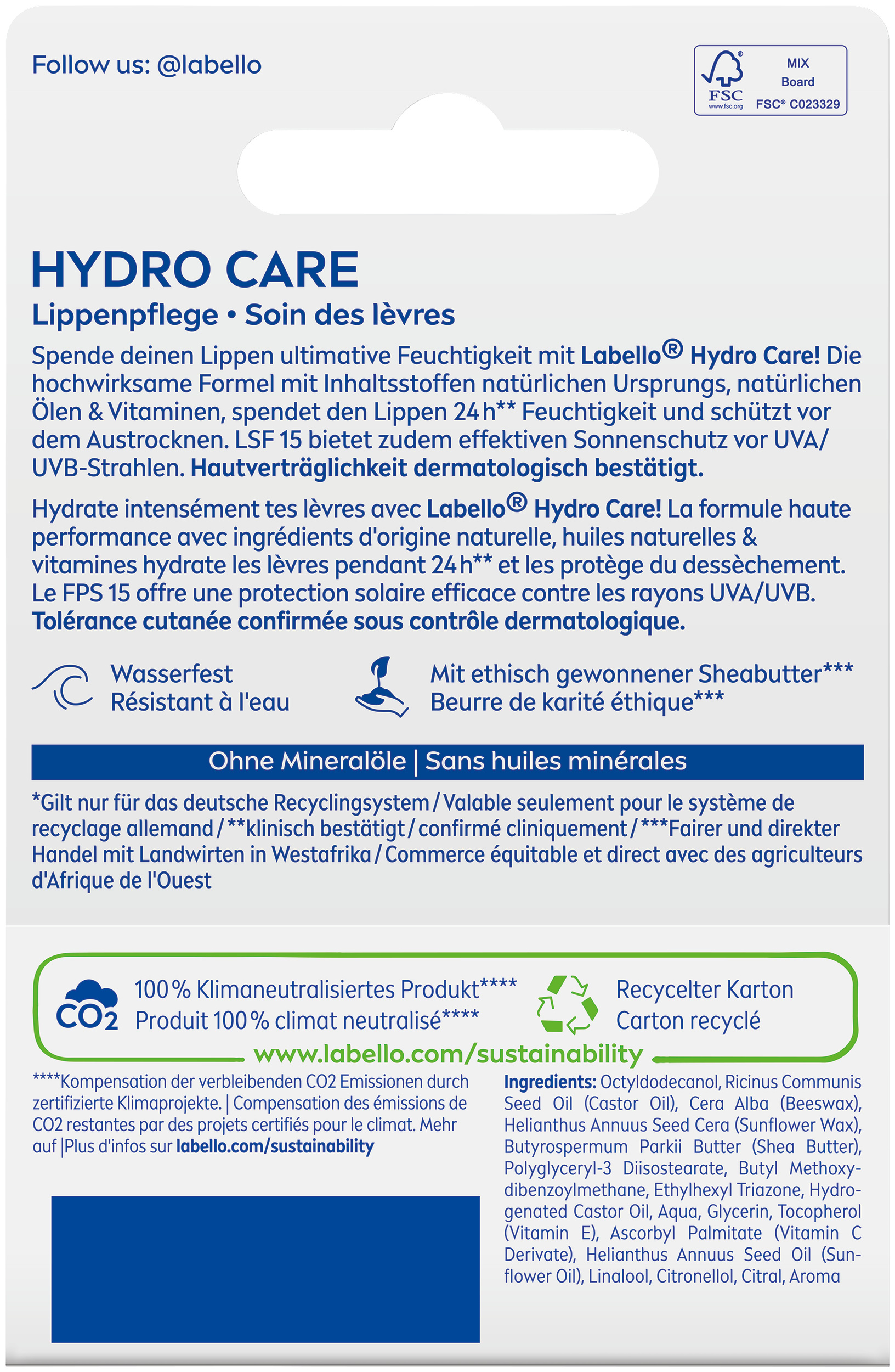 Labello Hydro Care<br>4.8 g, Stick
