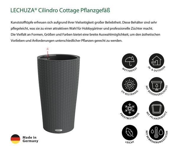 LECHUZA® Cilindro Cottage Pflanzgefäß, rund