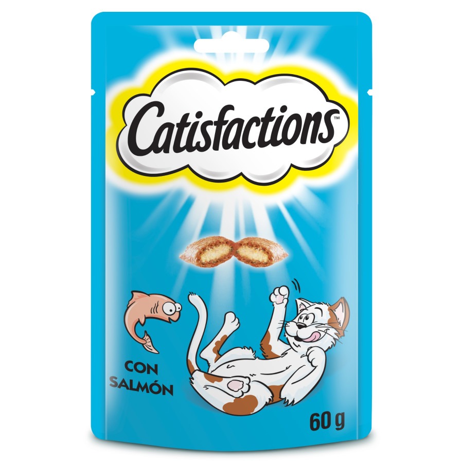 Petiscos de salmão Catisfactions para gatos