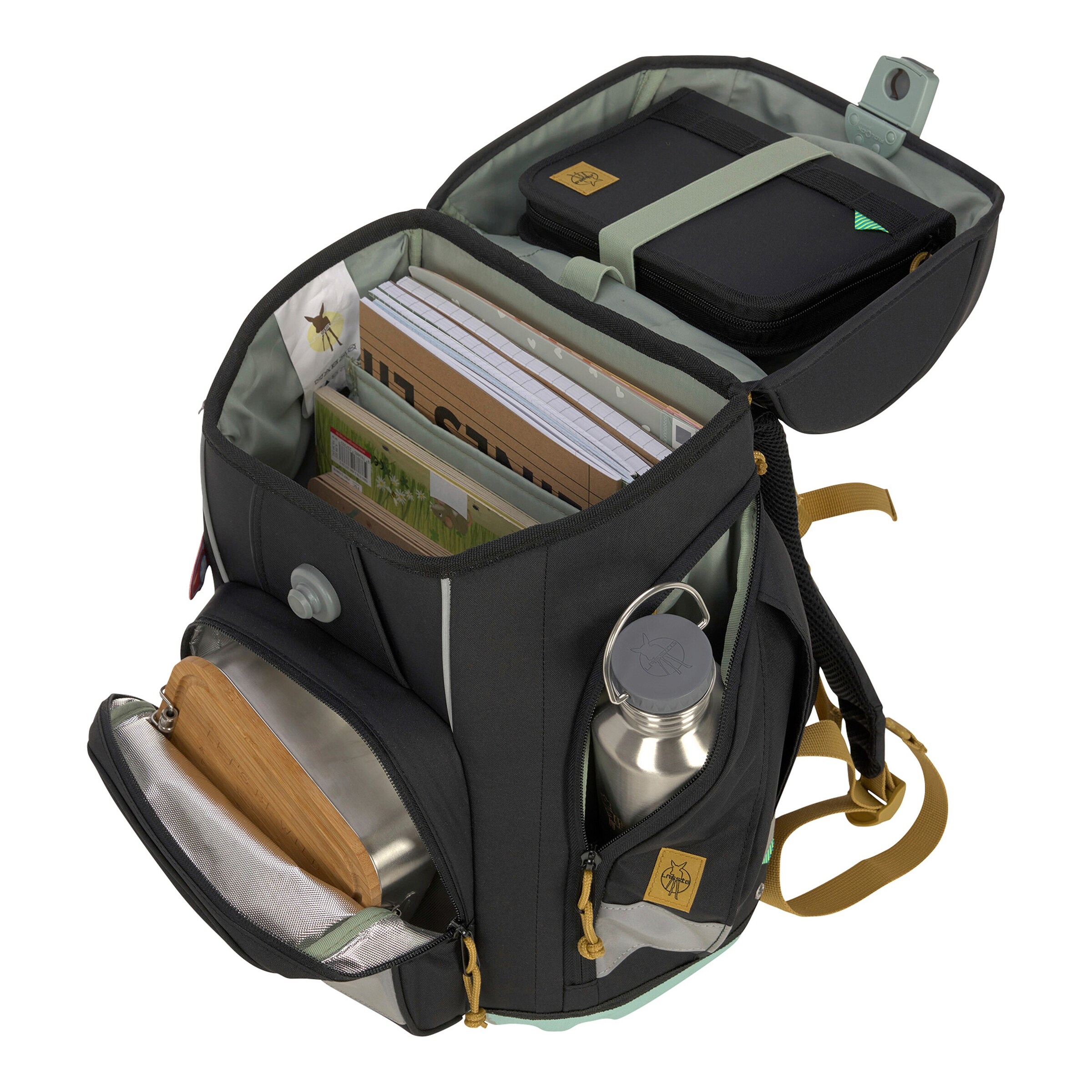 Lässig Schulranzen-Set Boxy Unique 7-tlg. black
