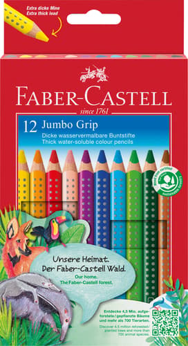 Faber-Castell Buntstift Jumbo Grip 12er Kartonetui