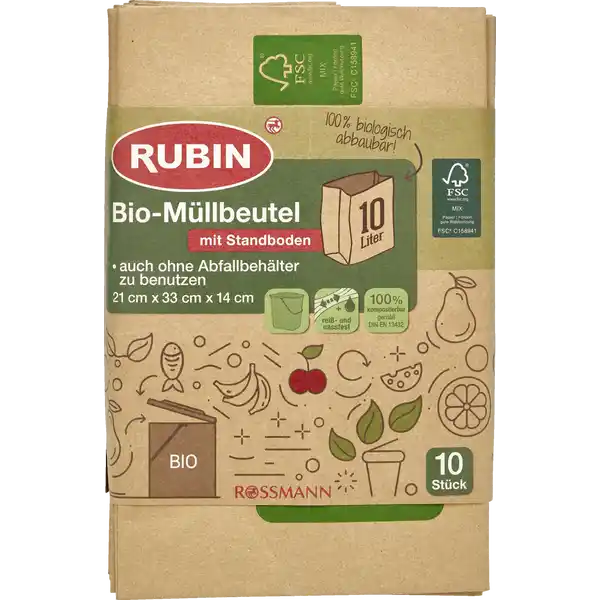 Bio-Müllbeutel Standboden 10L