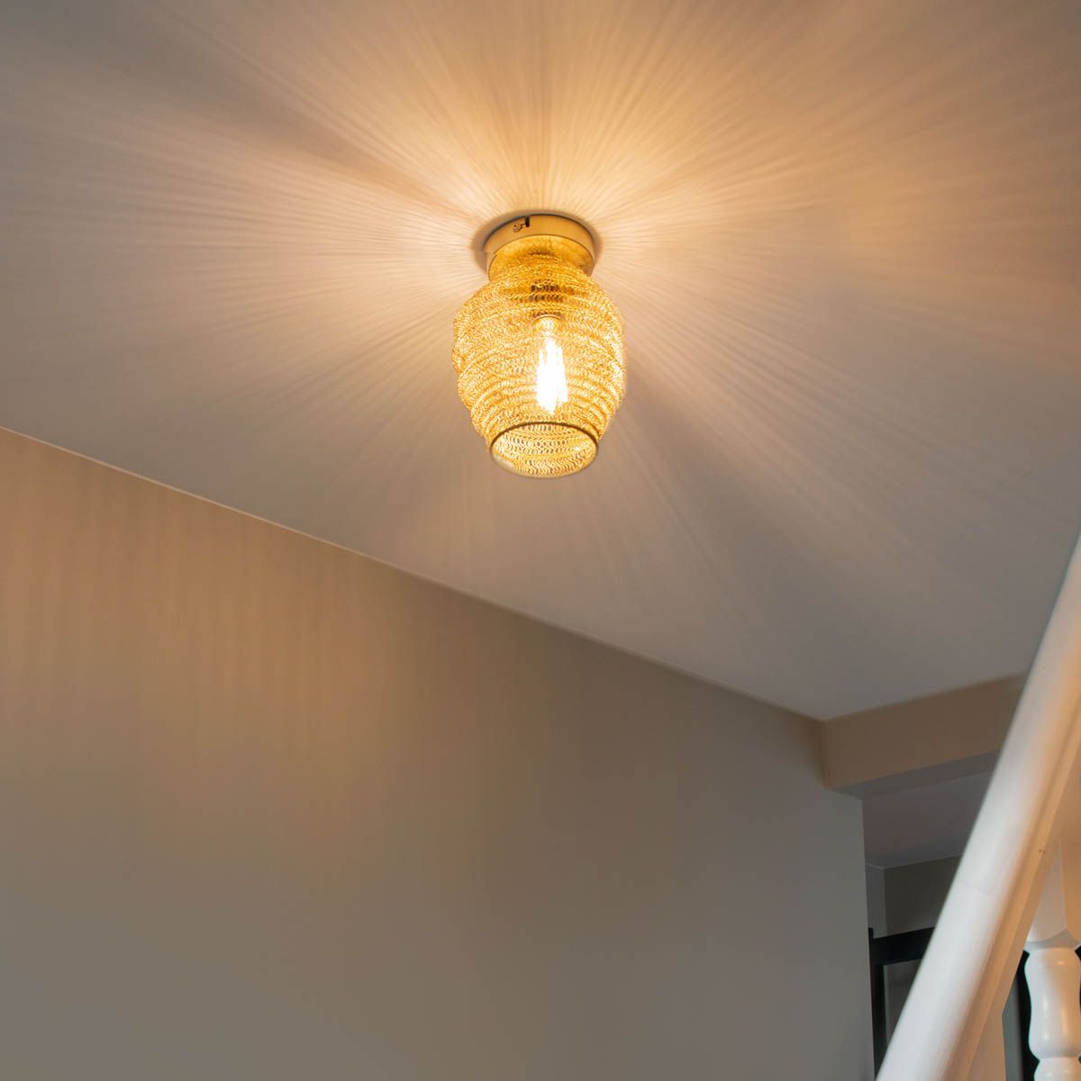 Oosterse plafondlamp goud - Nidum Bene