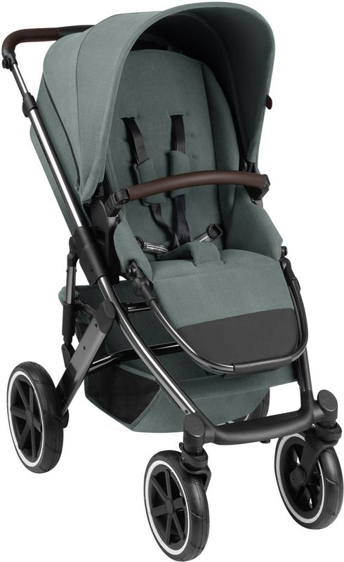 ABC Design 2-in-1 kinderwagen Salsa 4 Air – combi-kinderwagen voor pasgeborenen en baby's – incl. sportzitje buggy & babykuip – wielvering en luchtbanden – kleur: aloe