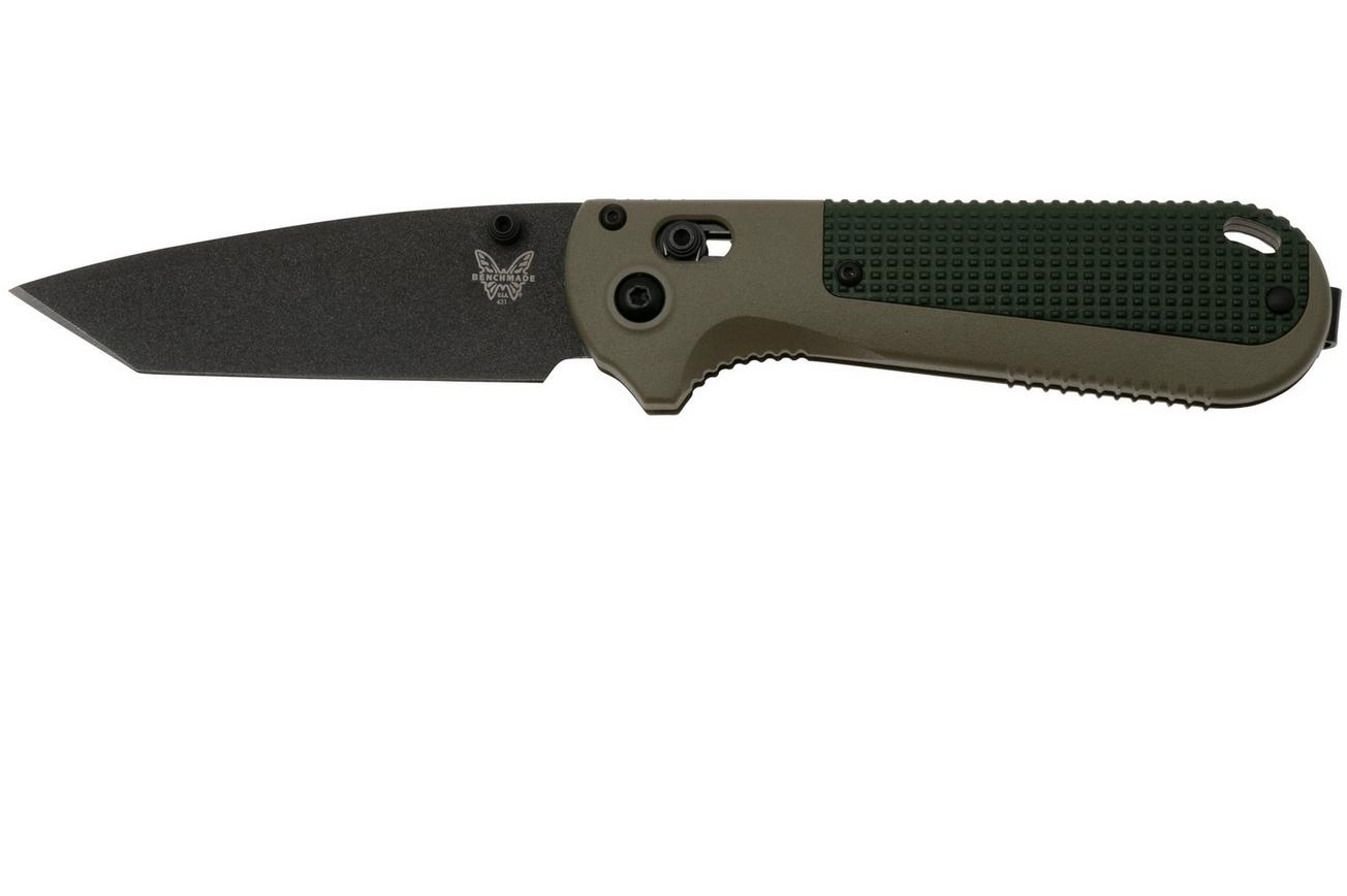Benchmade Redoubt 431BK-1, Black Tanto CPM-D2, Green Grivory, zakmes