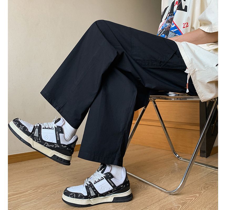 Whyessa - Hoge taille effen rechte broek