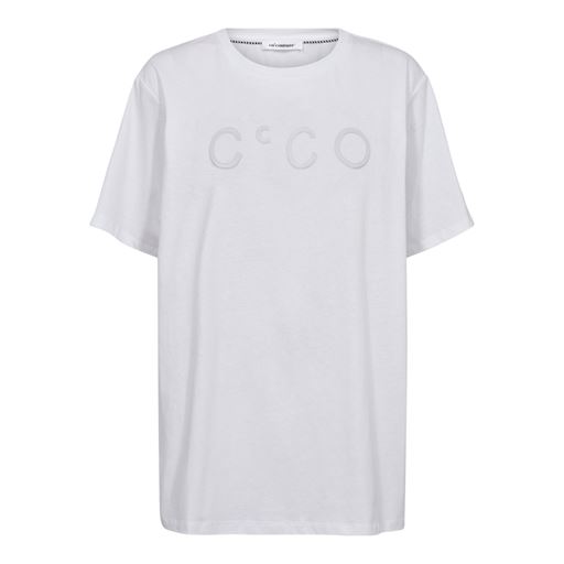 Co'Couture Embossed Oversize Coco T-shirt, White, M