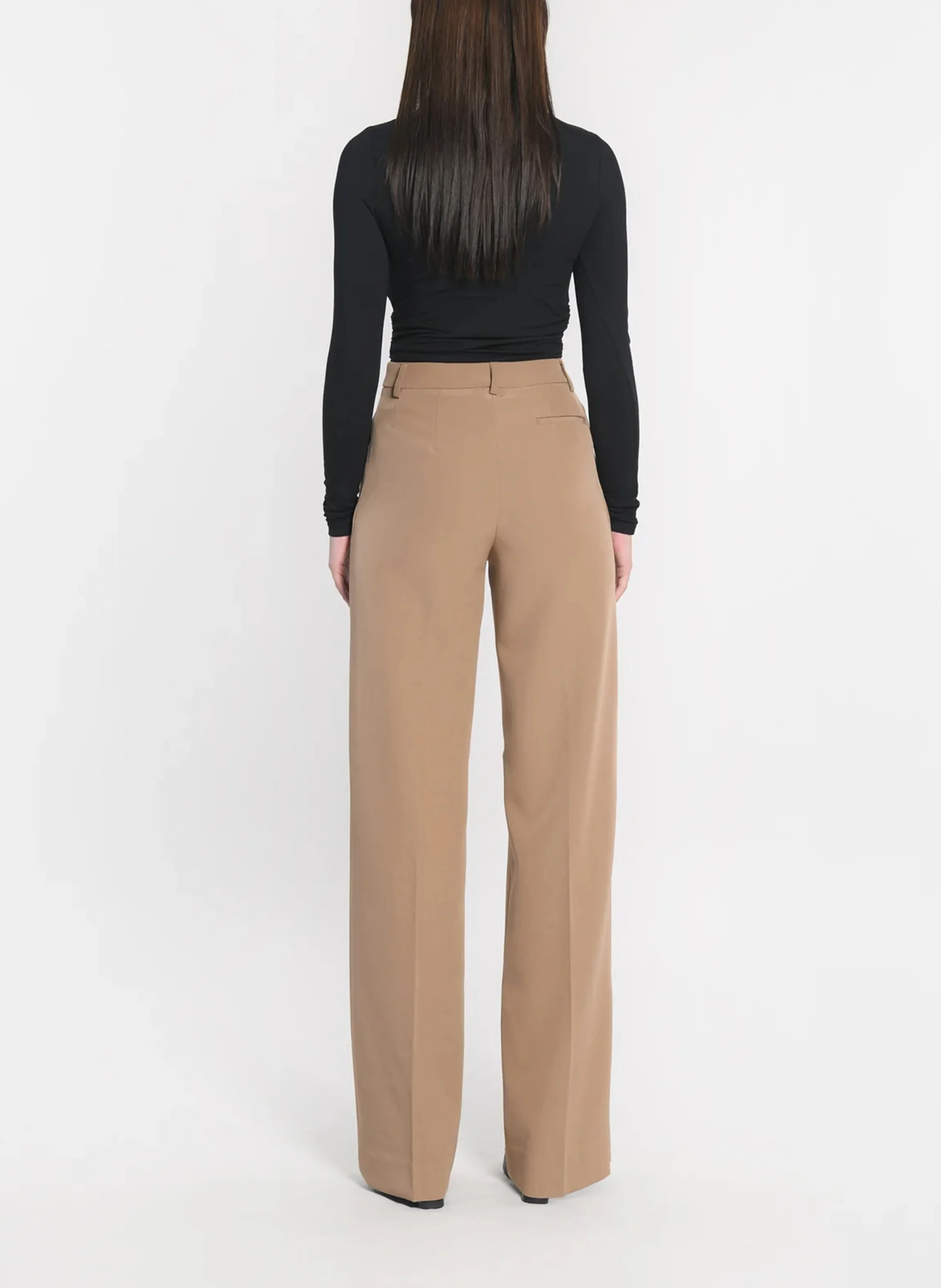 MATHILDA - Pantalon de tailleur droit| Marron