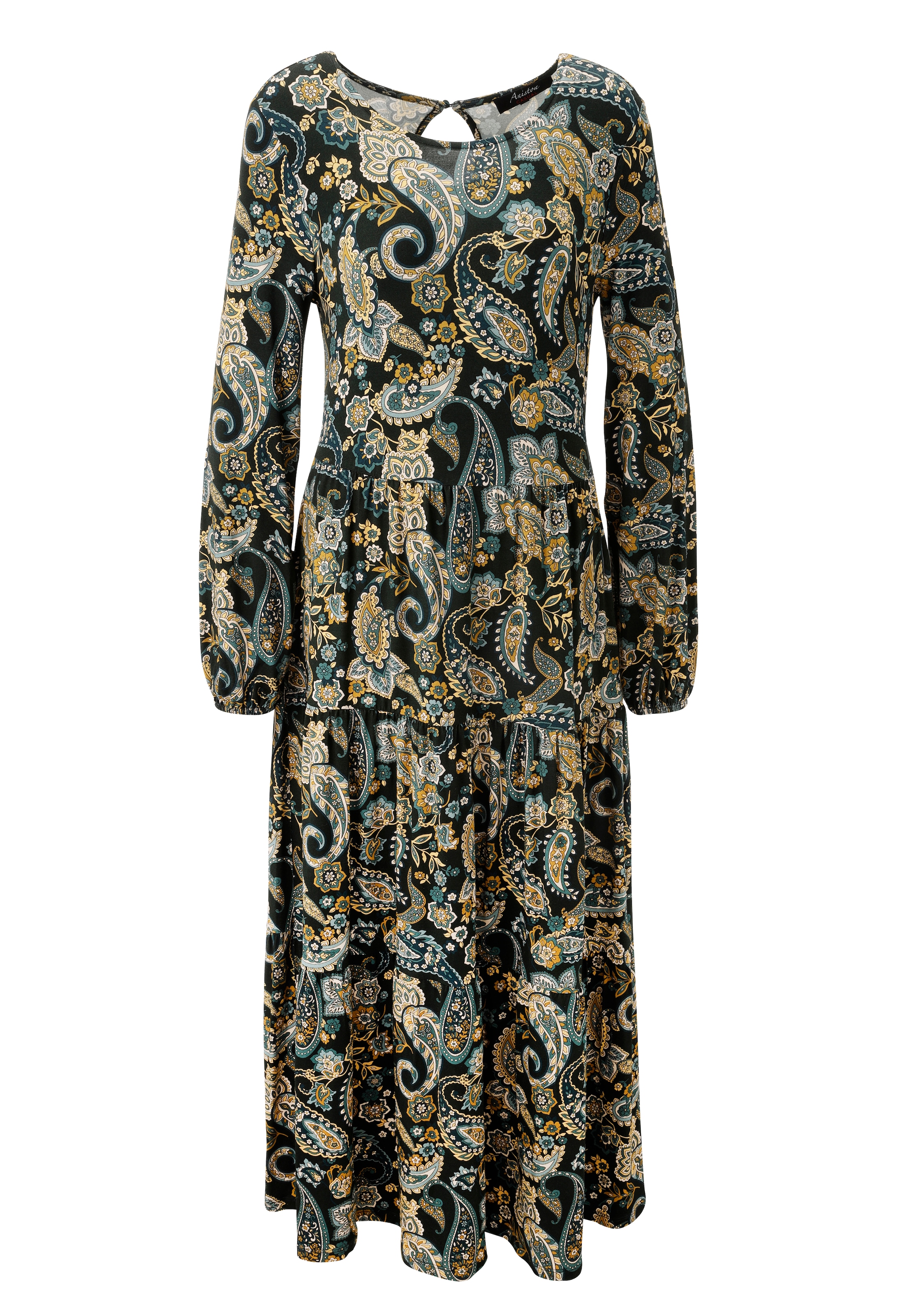 Aniston CASUAL Jerseykleid mit farbharmonischem Paisley-Muster - NEUE KOLLEKTION