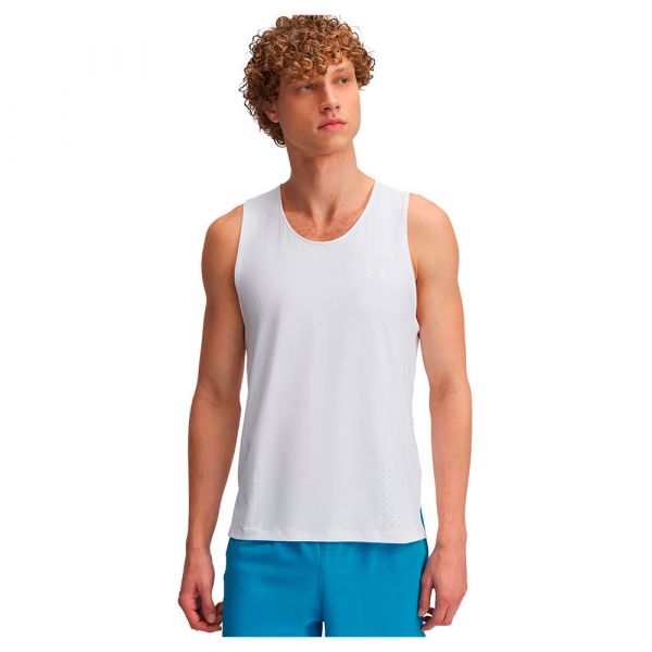 Under Armour Camisola de Alças Launch Elite Singlet 1389800-100 L Branco