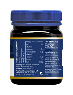 Manuka health Honing MGO 400  250GR