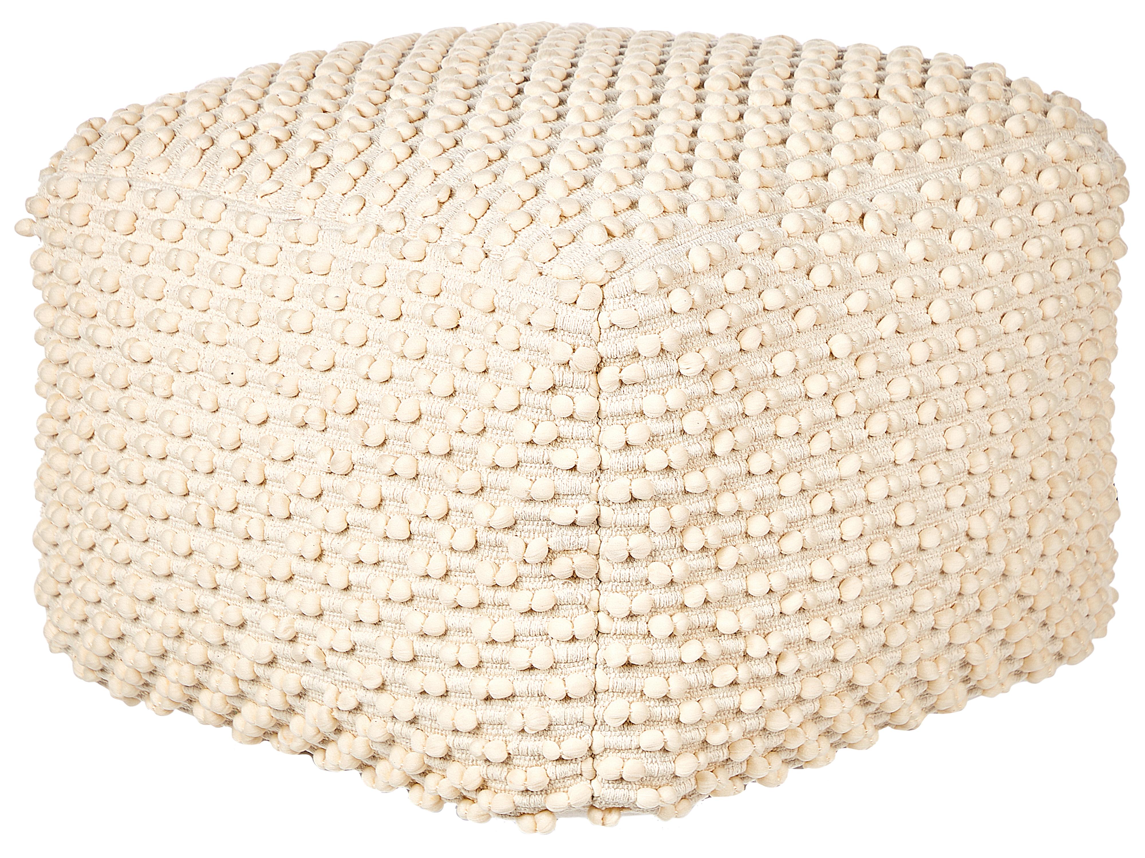 Poef KINGRI Katoen Lichtbeige