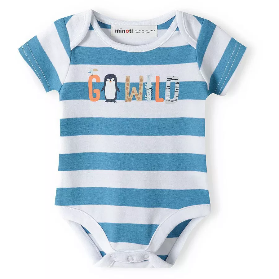 MINOTI 2er-Pack Bodys AquamarinWeiß