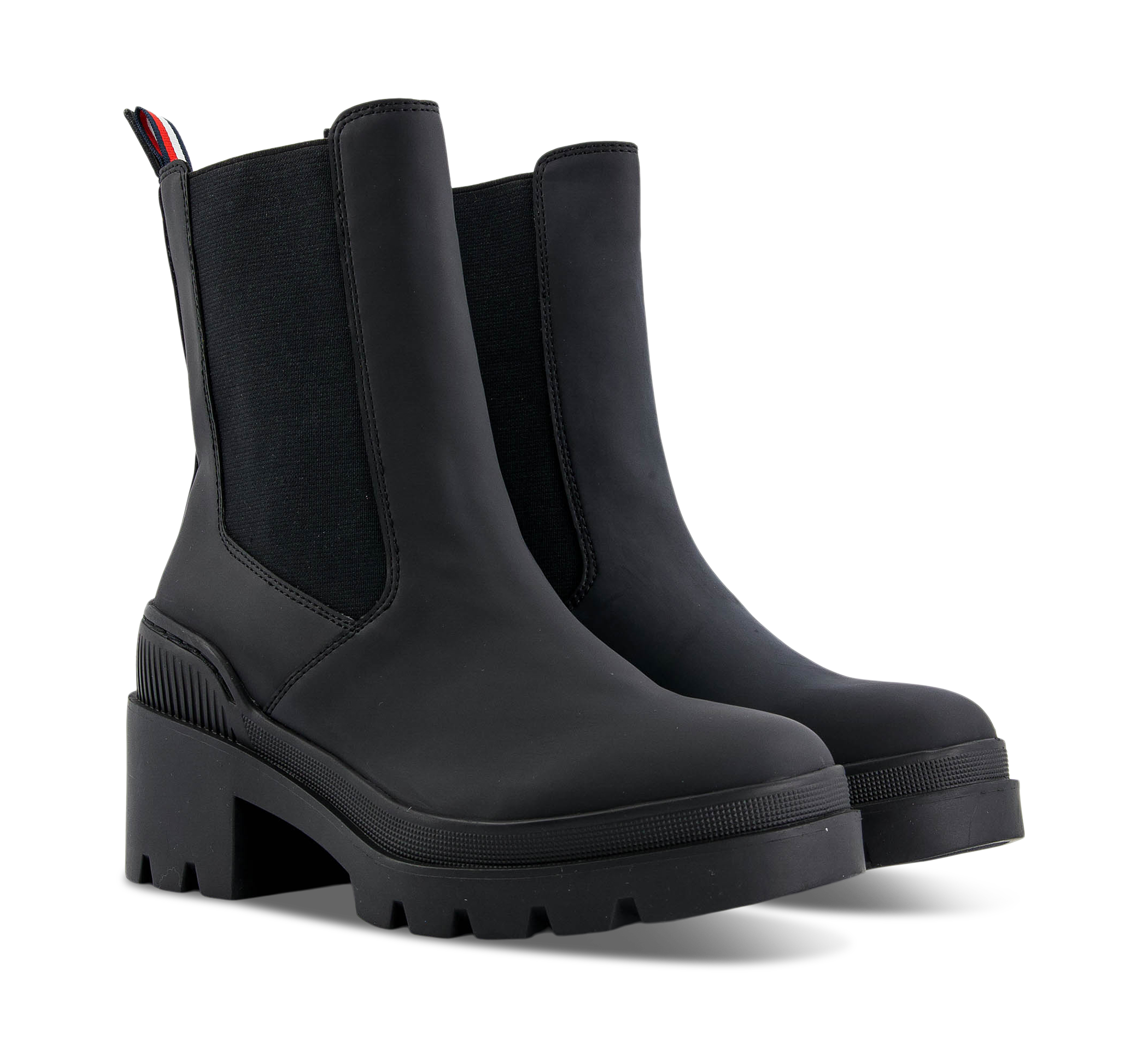 Tommy Hilfiger Rubberized Mid Heel Boot - Gummistiefel Damen