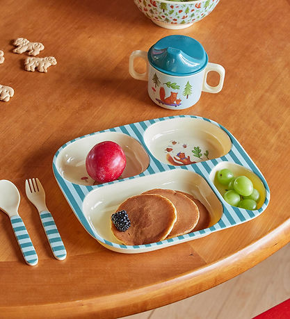 Rice Geschirr-Set - Melamin - 4 st. - Blue Happy Forest