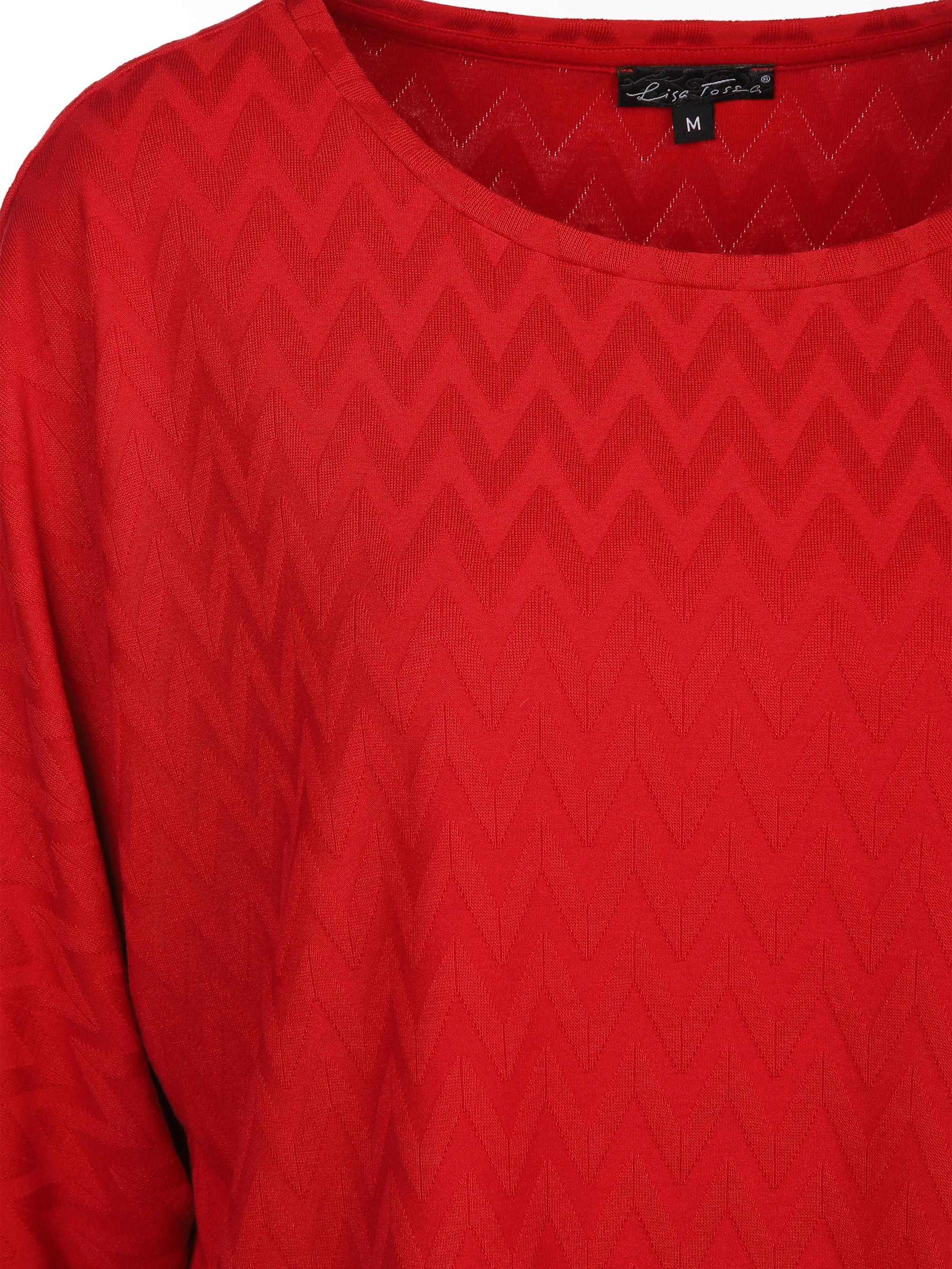Damen Jacquard Shirt mit 3/4 Arm