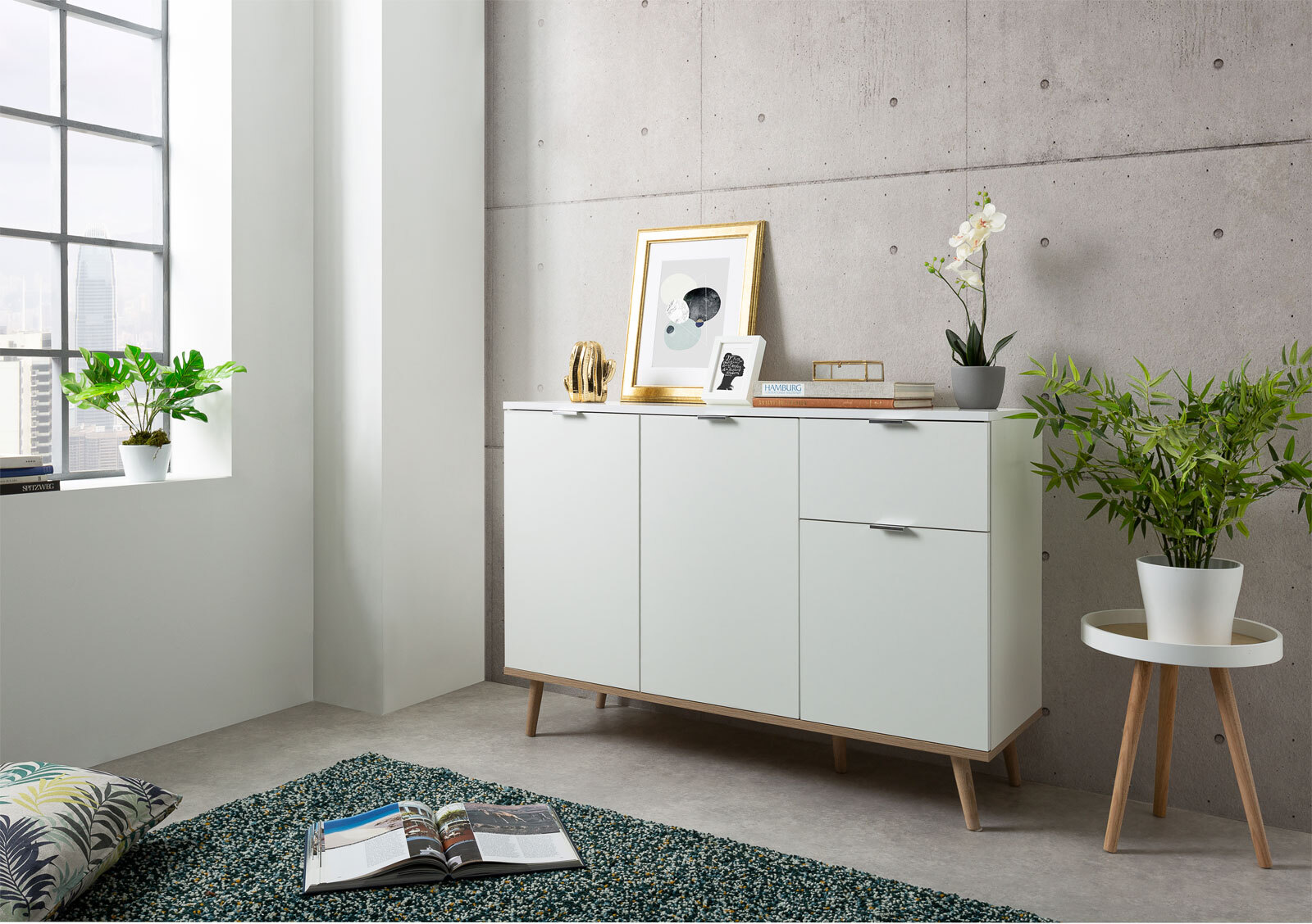 Kommode GÖTEBORG 120 x 85 cm weiß