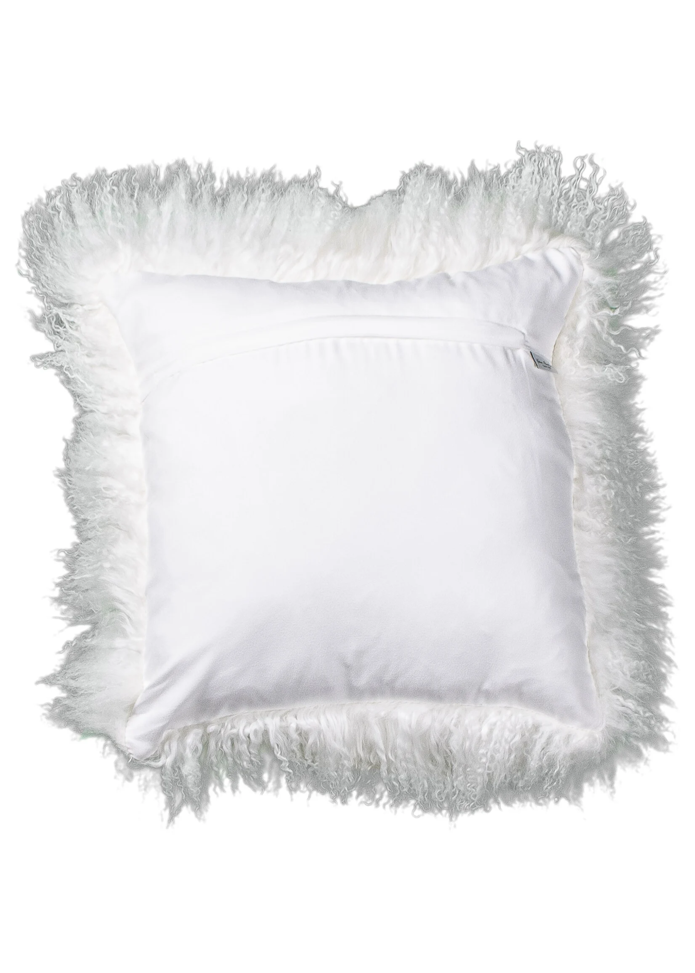 Kussen Tibetaans Schapenvacht 45x45 cm Wit