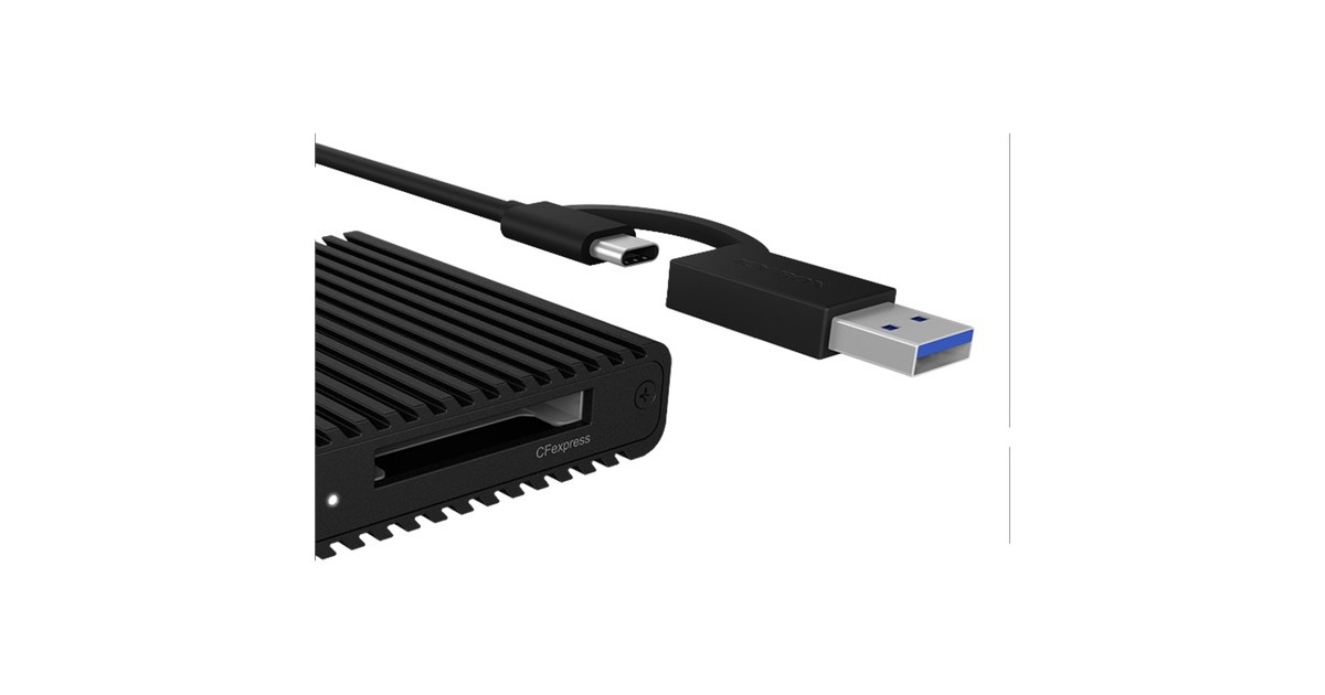 ICY BOXIB-CR404-C31 kaartlezer  (Zwart, USB-C, USB-A)