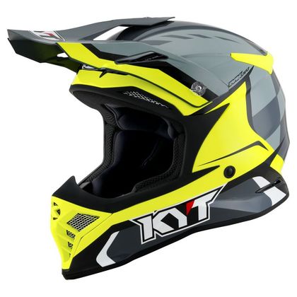 Casque cross KYT SKYHAWK - GLOWING - ANTHRACITE/YELLOW 2023 - Gris / Jaune